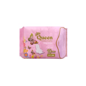 Queen Sanitary Napkin 245mm 10 Pads Wings