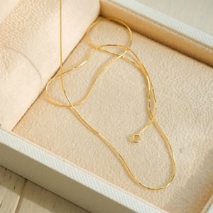 Herringbone Pattern Necklace - Thin