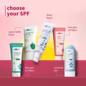 Plum Squalane And Vitamin E Dewy Bright Sunscreen 50ml SPF 50 PA+++ •