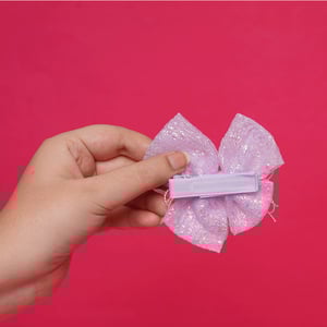 Baby Girl Bow hair Clip 1pc - Purple Kuromi