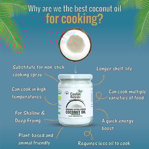 Ceylon Naturals Organic Extra Virgin Coconut Oil 500ml •