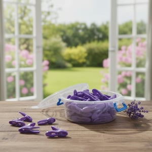 Olympic Clothes Peg Box 40pcs - Purple