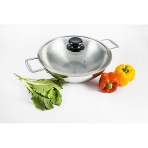 SKB 3 Layer Wok with Glass Lid - 28cm