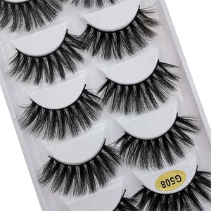 Natural Thick Imitation Mink 5 Pairs False Eyelashes - G508