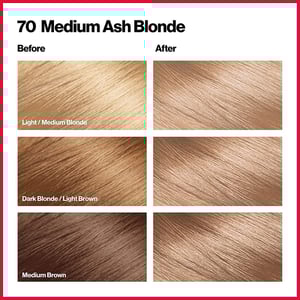 Revlon ColorSilk Beautiful 3D Hair Color - 70 Medium Ash Blonde  •