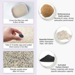 Cat Litter Deodorizer Beads 250ml - Lemon