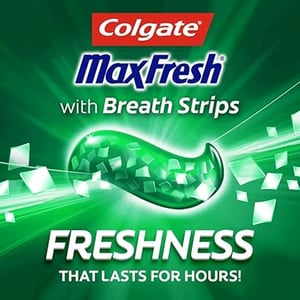 Colgate MaxFresh Whitening With Breath Strips Clean Mint Toothpaste 178g  •