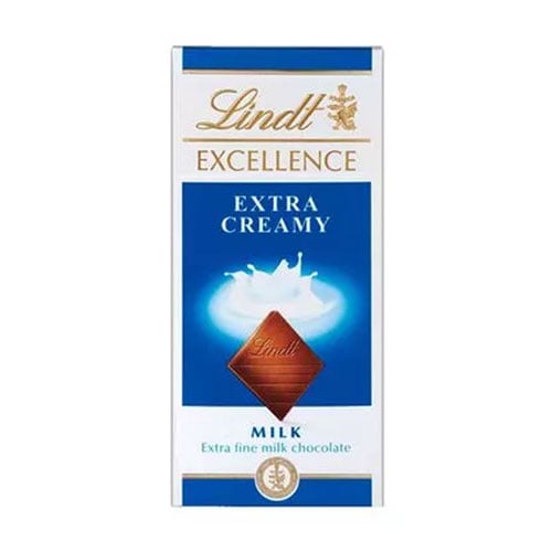 Lindt Excellence Extra Creamy Milk Chocolate 100g  •