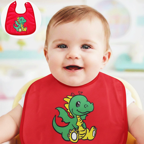 Bibs For Baby - Green Dinosaur