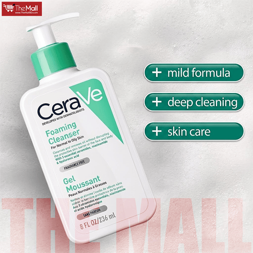 CeraVe Foaming Cleanser For Normal To Oily Skin 236ml .