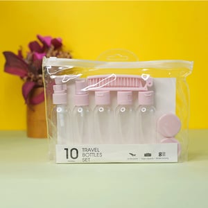 Portable Travel Bottle Pack Set 8pcs - Pink