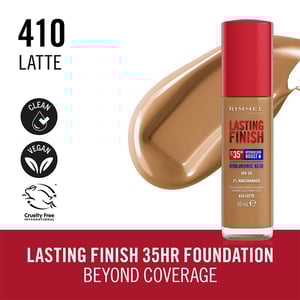 Rimmel London Lasting Finish 35H Up To Foundation 30ml - 410 Latte