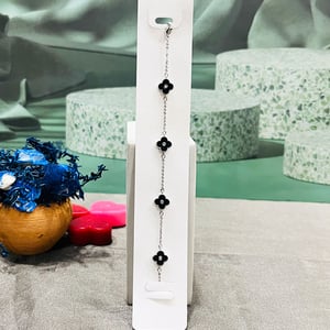 Simple Micro Paved Zircon Thin Bracelet - Silver (J1)