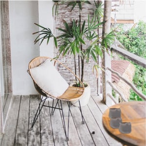 Square Shape Silicone Chair Leg Cover 4pcs - Payne Gray