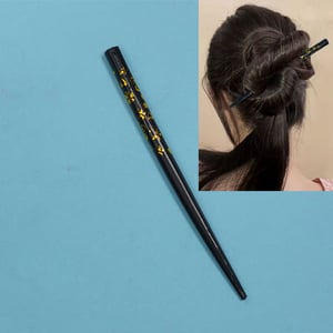 Large Size Stylish Hair Stick - Black