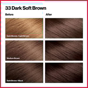 Revlon ColorSilk Beautiful 3D Hair Color - 33 Dark Soft Brown  •