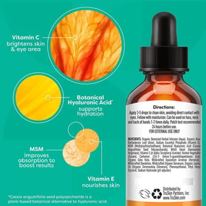 TruSkin Vitamin C Facial Serum With Vitamin E + Hyaluronic Acid 30ml •
