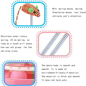 Multilayer Turntable With Spring Mouse Cat Toy  (20214)