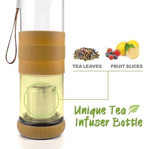 Portable Tea Infuser Water Bottle •
