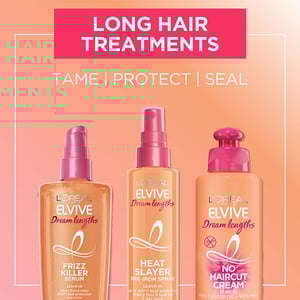 L'Oreal Paris Elvive Dream Lengths No Haircut Cream Leave-In Conditioner For Long & Damaged Hair 200ml •