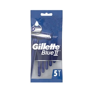 Gillette Blue II Shaving Razor For Men 5 Pieces