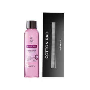 Skin Cafe Micellar Water 120ml With Nirvana Cotton Pad 80pcs Combo