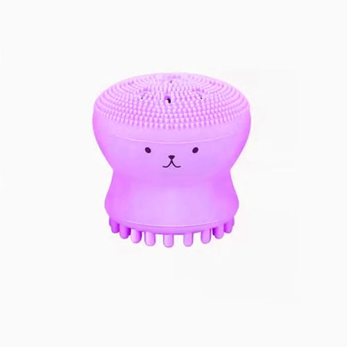 Kiss Lovely Octopus Shape Silicon Face Cleansing Scrubber - Light Magenta