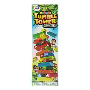 Games Hub Wooden Animal Tumble Tower Toy Game (5238)
