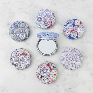 Foldable Round Duo Mirror - Butterfly