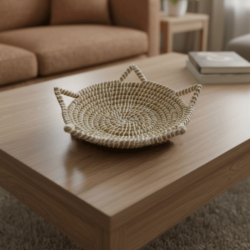 Kans Grass Basket - White