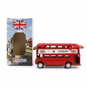 Metal Double Decker Bus Sharpener - Red