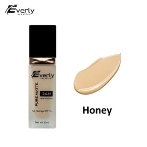Everly Beauties Pure Matte Full Coverage Foundation 30ml - Honey