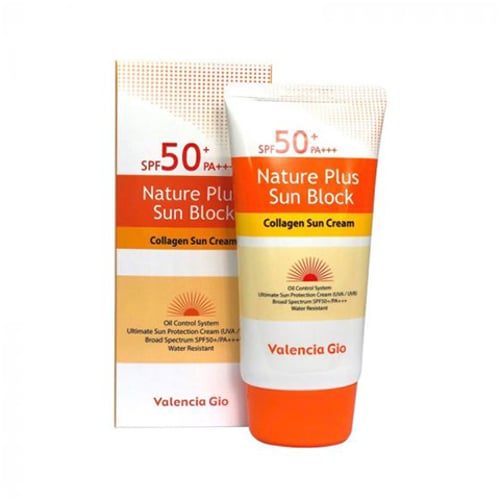 Valencia Gio Nature Plus Sun Block Collagen Sun Cream SPF 50+ - 70ml •