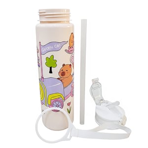 Premium Cute Water Bottle - Cream Capybara