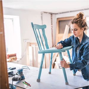 Square Shape Silicone Chair Leg Cover 4pcs - Payne Gray