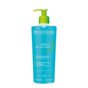 Bioderma Sebium Gel Moussant Purifying Cleansing Foaming Gel for Combination to Oil Skin 500ml •