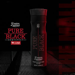 Creation Lamis Pure Black Perfume For Men 200ml •