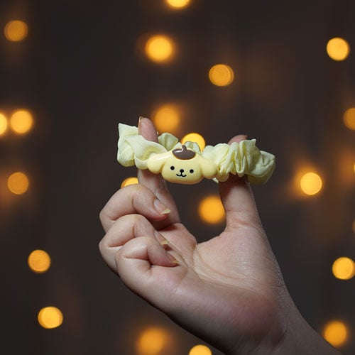 Girls Net Scrunchie Elastic Hair Band - Yellow Cinnamoroll
