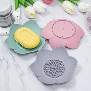 Silicone Lotus Soap Holder - Brown