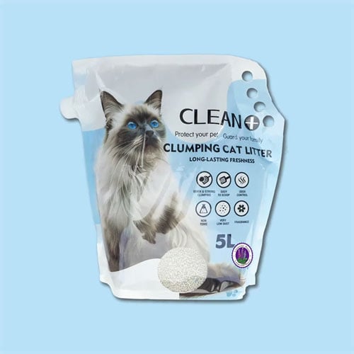 Clean Plus Clumping Cat Litter 5L - Lavender