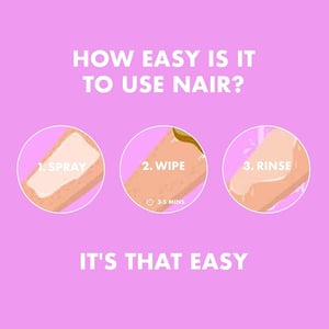 Nair Rose Fragrance Hair Removal Cream 110g •