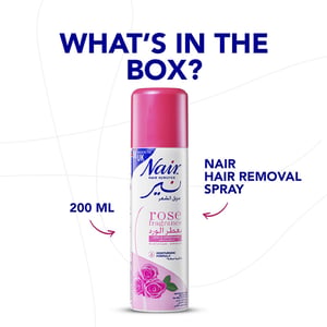 Nair Rose Fragrance Hair Remover Spray 200ml .