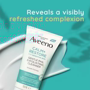 Aveeno Calm Restore Gentle PHA Exfoliating Cleanser For Sensitive Skin 150ml