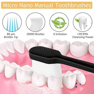 Ultra Soft Fiber Bristle Tooth Brush With Box - White