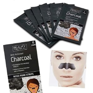 Beauty Formulas Activated Charcoal Nose Pore Strips 6 Strips .