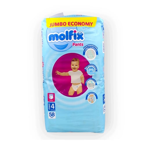 Molfix Size - 4 (Pant System) (9-14kg) 58pcs•