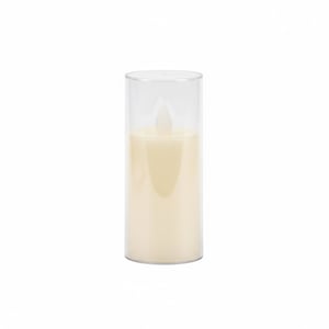 Covered LED Candle Lamp - White