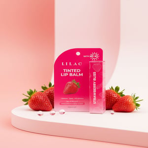 Lilac Tinted SPF 15 Lip Balm 4.5g - Strawberry Bliss