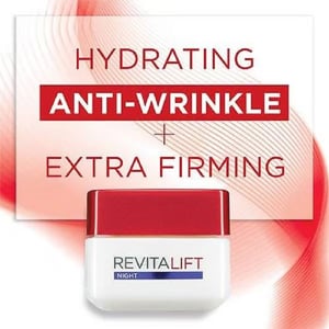 L'Oreal Revitalift Hydrating Anti Wrinkle + Extra Firming Night Cream 50ml - 40+•