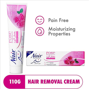 Nair Rose Fragrance Hair Removal Cream 110g •